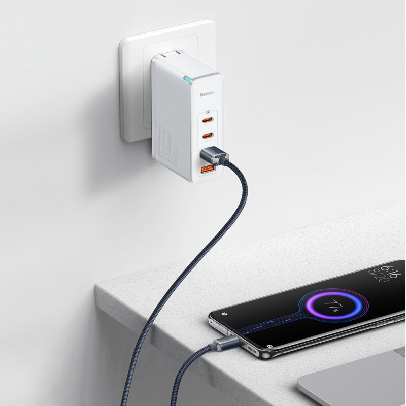USB-C laidas greitam įkrovimui ir duomenų perdavimui 100W 2m juodas