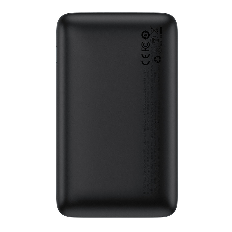 Powerbank Bipow Pro 20000mAh 22,5W su USB-C laidu 0,3m juodas