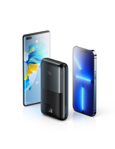 Powerbank Bipow Pro 20000mAh 22,5W su USB-C laidu 0,3m juodas Powerbank Bipow Pro 20000mAh 22,5W su USB-C laidu 0,3m juodas