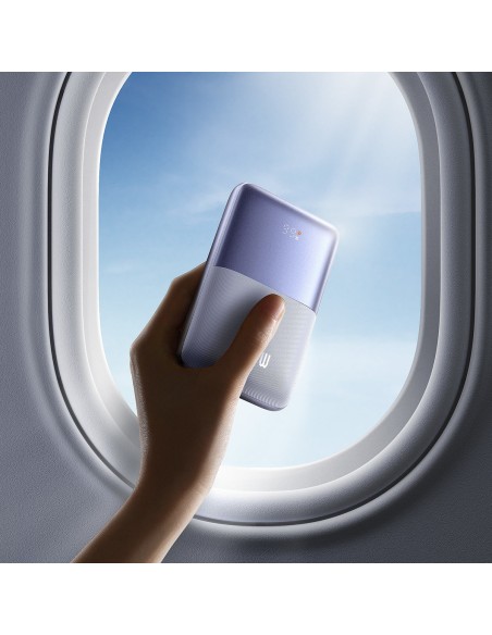 Powerbank Bipow Pro 20000mAh 22,5W su USB-C laidu 0,3m violetinė