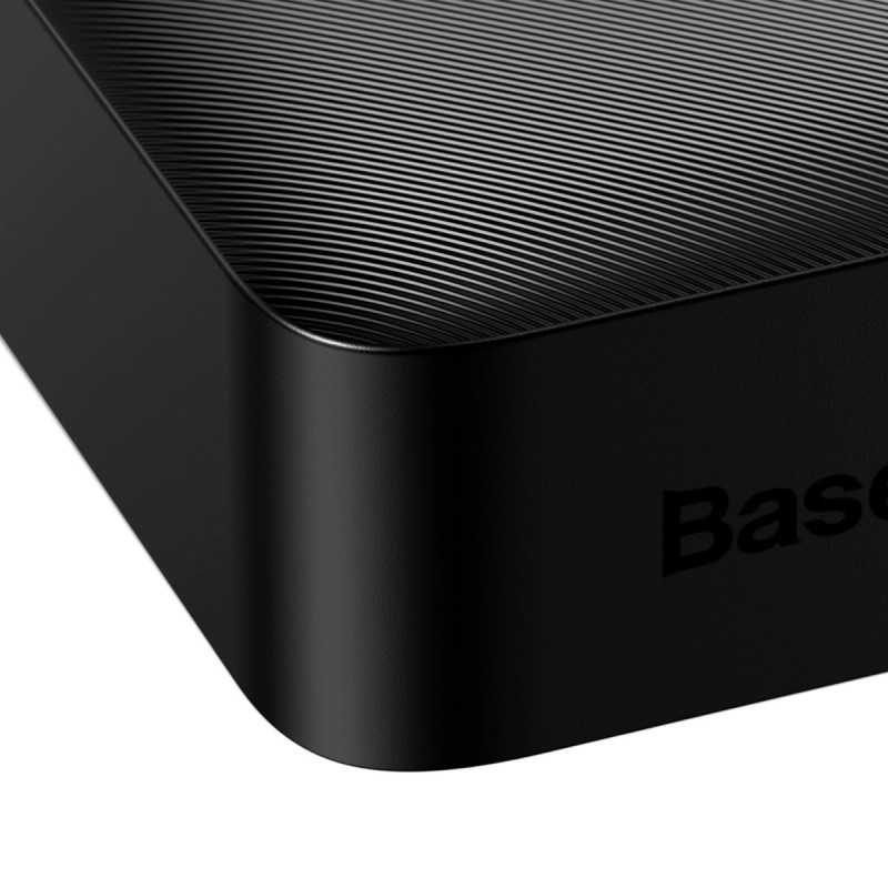 Bipow maitinimo blokas su greito įkrovimo 20000mAh USB-A microUSB laidu 0,25m juodas