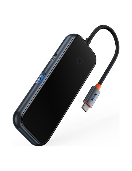 AcmeJoy HUB 4 prievadų USB-C USB-C 4xUSB 3.0 tamsiai pilka AcmeJoy HUB 4 prievadų USB-C USB-C 4xUSB 3.0 tamsiai pilka