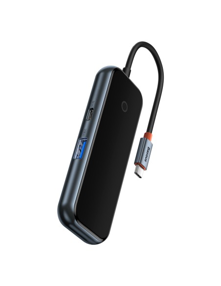 AcmeJoy HUB 4 prievadų USB-C USB-C 4xUSB 3.0 tamsiai pilka AcmeJoy HUB 4 prievadų USB-C USB-C 4xUSB 3.0 tamsiai pilka