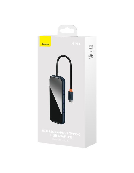 AcmeJoy HUB 4 prievadų USB-C USB-C 4xUSB 3.0 tamsiai pilka AcmeJoy HUB 4 prievadų USB-C USB-C 4xUSB 3.0 tamsiai pilka