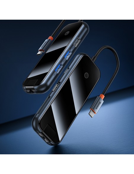 AcmeJoy HUB 4 prievadų USB-C USB-C 4xUSB 3.0 tamsiai pilka AcmeJoy HUB 4 prievadų USB-C USB-C 4xUSB 3.0 tamsiai pilka