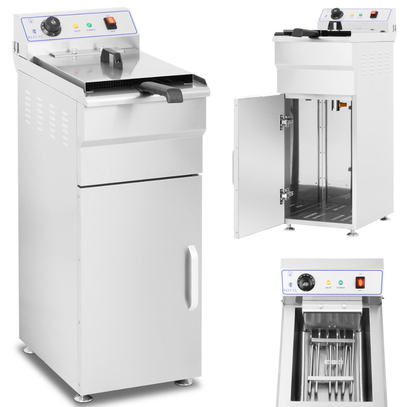 Atskirai pastatoma elektrinė gruzdintuvė ant spintelės 400V 16L