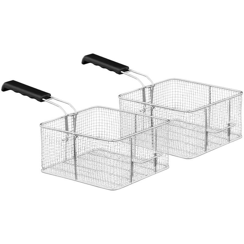Dviguba dviejų kamerų gruzdintuvė su čiaupais 400V - 2x10L