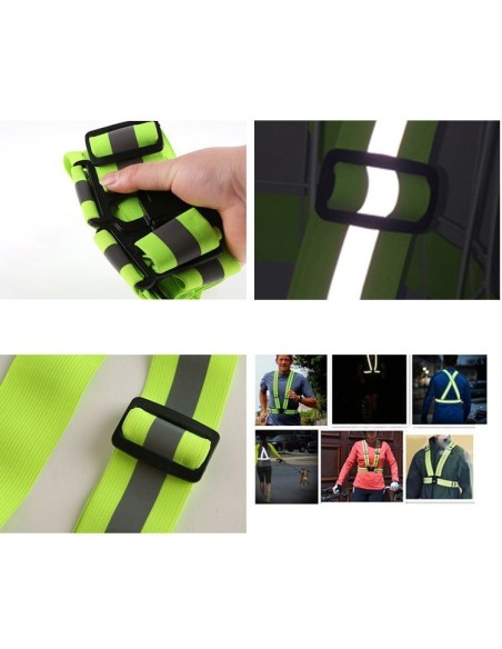 Šviesą atspindintys diržai, skirti dviračio motociklui, šviesą atspindinti liemenė, oranžinė