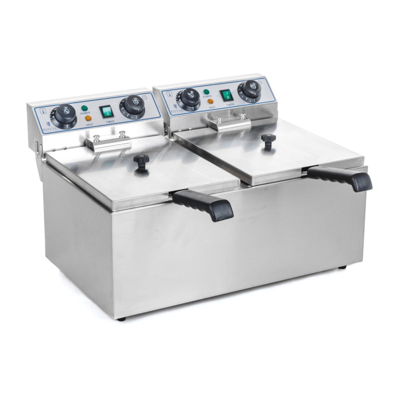 Dviejų kamerų elektrinė gruzdintuvė TIMER 2x9L