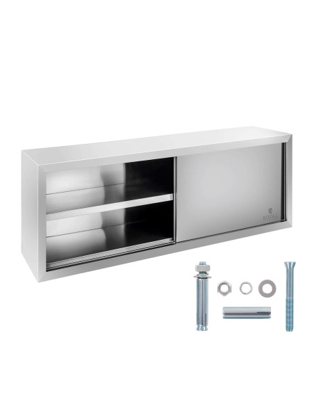 Plieninė sieninė spinta su stumdomomis durimis, plotis 200cm Plieninė sieninė spinta su stumdomomis durimis, plotis 200cm