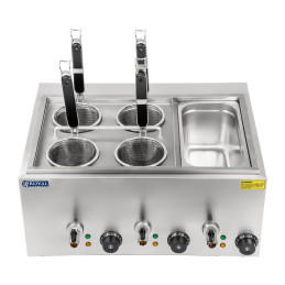 Makaroniarka viryklė makaronams ir koldūnams virti su bain marie 3 kameros su čiaupais
