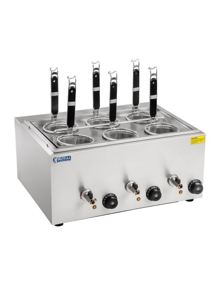 Makaroniarka viryklė makaronams ir koldūnams virti, 3 kameros su čiaupais