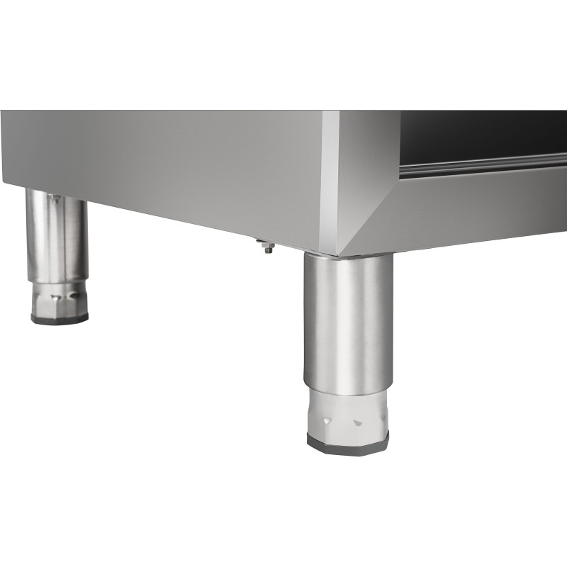 Plieninė virtuvės spintelė su stalviršiu ir nerūdijančio plieno briauna, plotis 200 cm