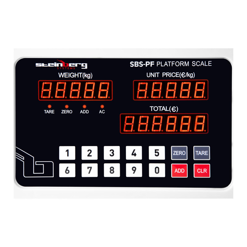 Sandėliavimo platforminės svarstyklės SBS-PF-100A1 LED iki 100kg