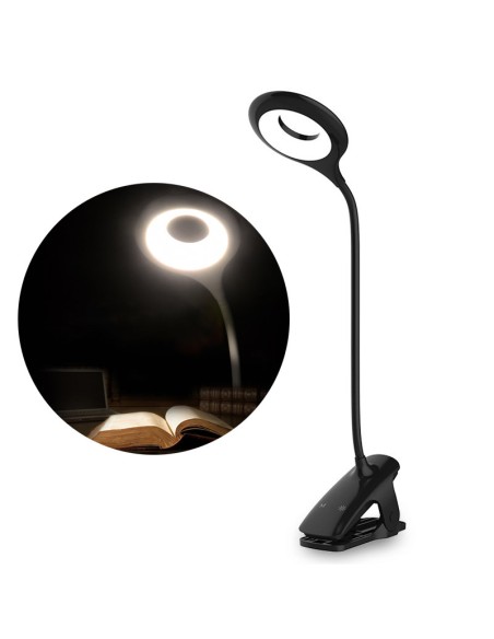 Belaidė LED prisegama skaitymo lempa + mikro USB laidas juodas Belaidė LED prisegama skaitymo lempa + mikro USB laidas juodas