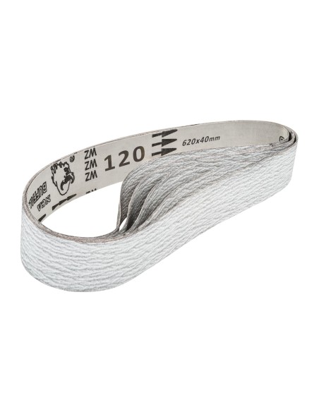 Juostos begalinės šlifavimo juostos 620x40mm grūdėtumas P120 5vnt. Juostos begalinės šlifavimo juostos 620x40mm grūdėtumas P120 5vnt.