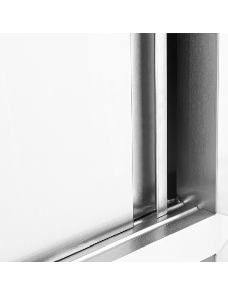 Nerūdijančio plieno gastronominė spinta su stumdomomis durimis 180x118x50cm Nerūdijančio plieno gastronominė spinta su stumdomomis durimis 180x118x50cm