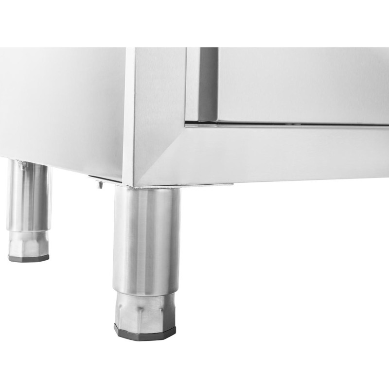 Nerūdijančio plieno gastronominė spinta su stumdomomis durimis 180x118x50cm