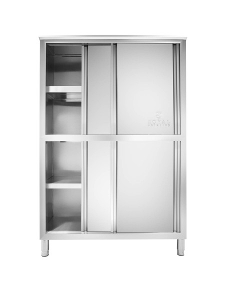 Nerūdijančio plieno gastronominė spinta su stumdomomis durimis 180x118x50cm Nerūdijančio plieno gastronominė spinta su stumdomomis durimis 180x118x50cm