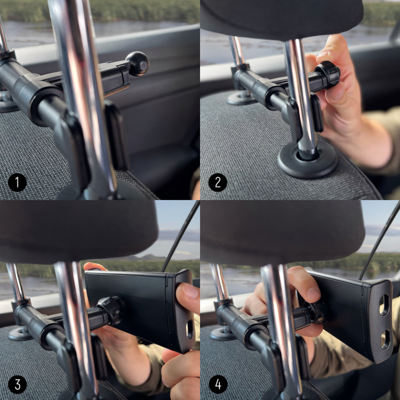 Juodas 2 viename automobilinis laikiklis...