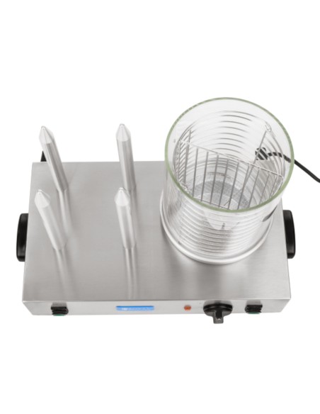 Stiklinis cilindras Royal Catering Hot Dog Heater Stiklinis cilindras Royal Catering Hot Dog Heater