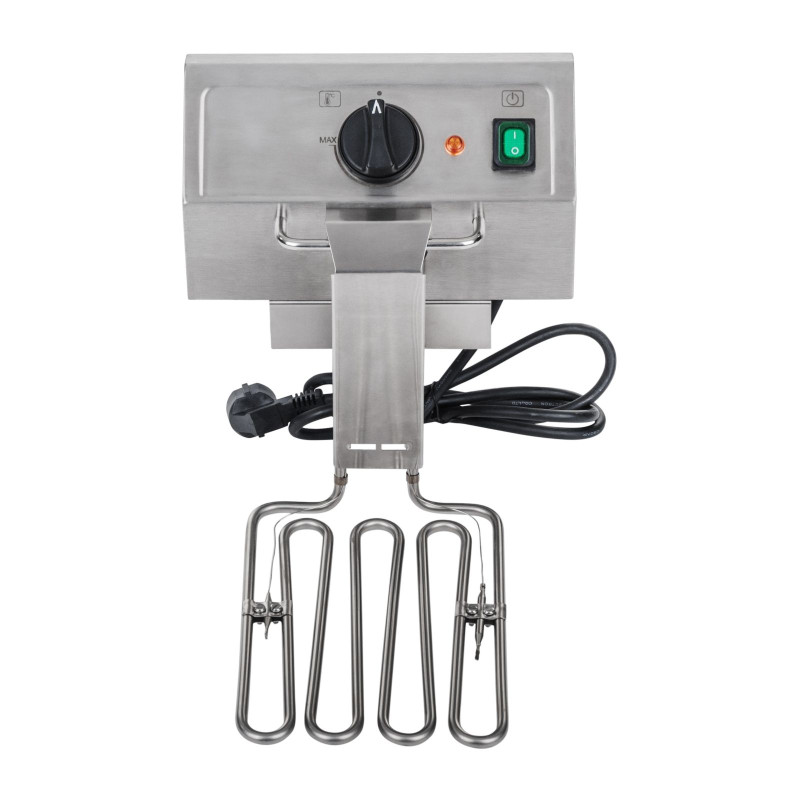 Dviguba elektrinė gruzdintuvė su išleidimo čiaupais termostatu EGO 2x8L