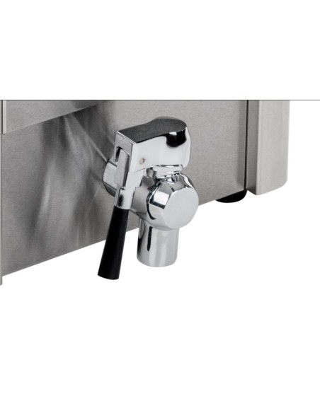 Dviguba elektrinė gruzdintuvė su išleidimo čiaupais termostatu EGO 2x8L