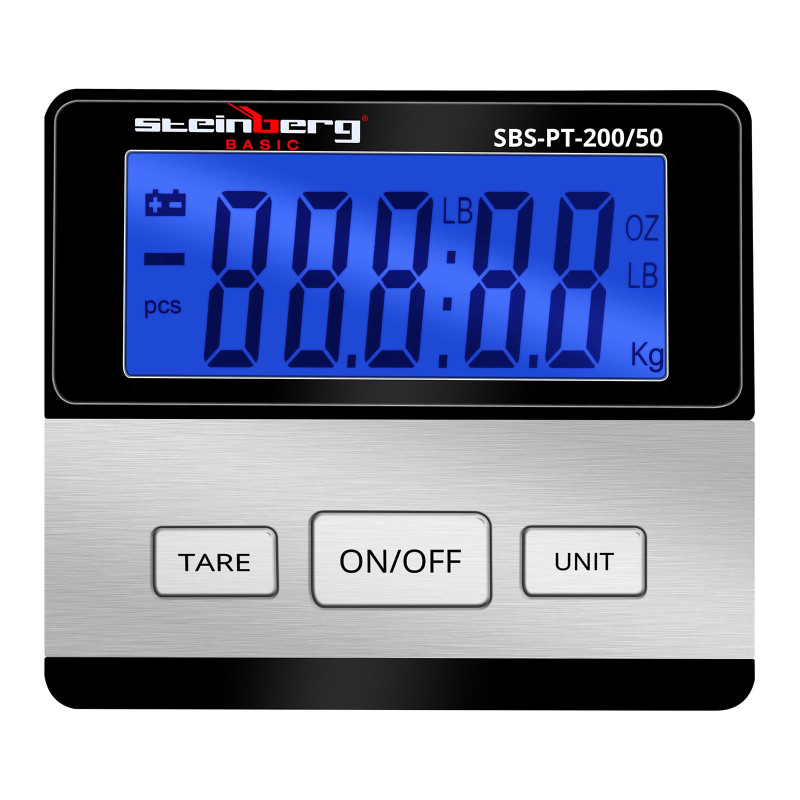 Pašto platforminės svarstyklės siuntiniams SBS-PT-200/50 iki 200kg / 50g