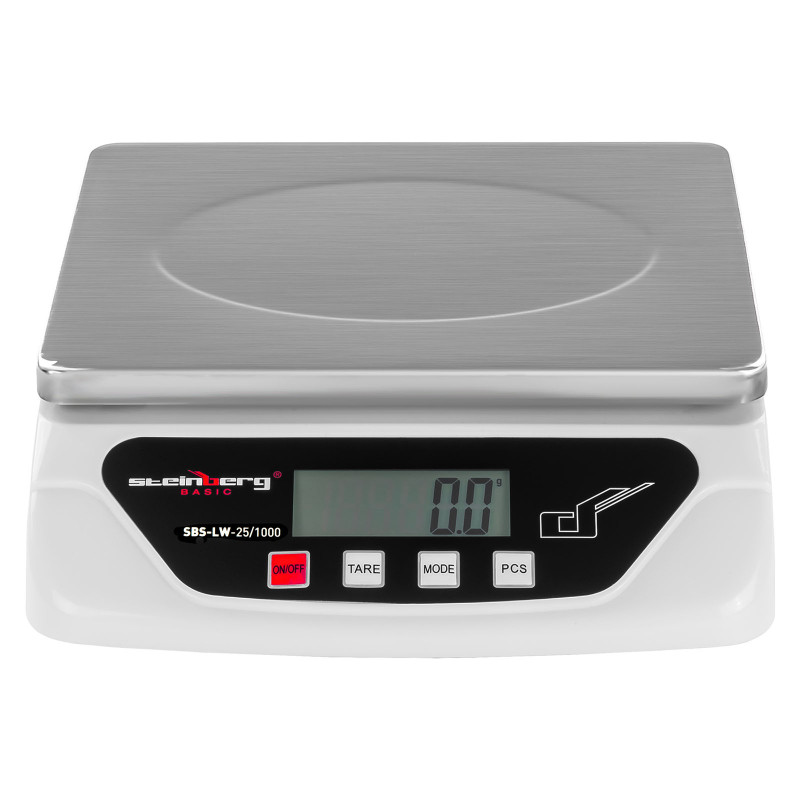 Pašto svarstyklės siuntiniams ir laiškams SBS-LW-25/1000 iki 25kg / 1g