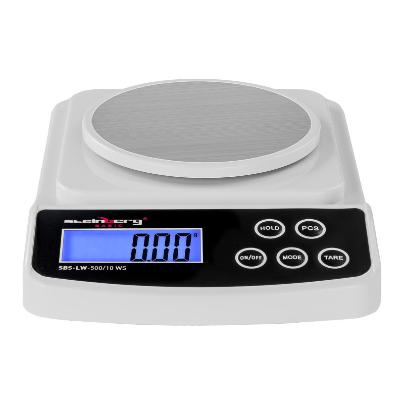 Tikslios laboratorinės svarstyklės SBS-LW-500/10 WS iki 500g / 0,01g