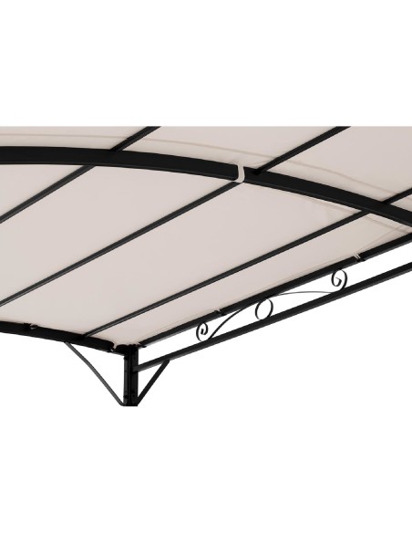 Sodo baldakimu laisvai pastatoma pavėsinė 2,6 x 3 x 2,5 m kreminė Sodo baldakimu laisvai pastatoma pavėsinė 2,6 x 3 x 2,5 m kreminė