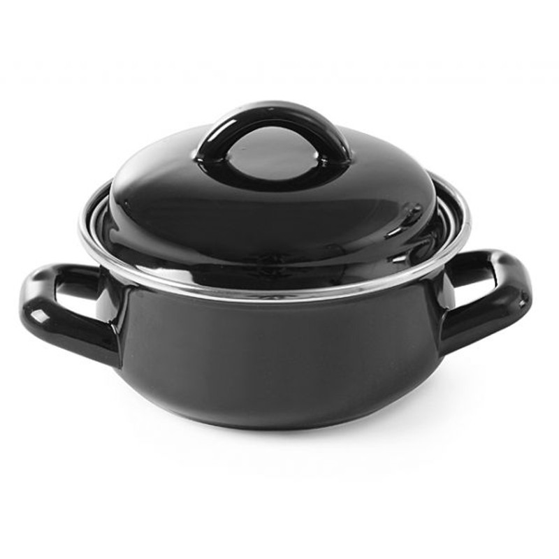 Puodas sriuboms ir padažams su dangteliu juodas 0,6 l - Hendi 625705 Puodas sriuboms ir padažams su dangteliu juodas 0,6 l - Hendi 625705