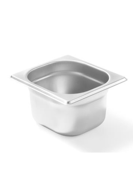 GN 1/6 konteineris, aukštis 100 mm, nerūdijantis plienas - Hendi 800638