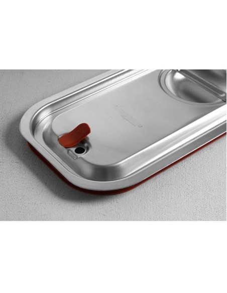 Dangtis GN su silikonine tarpine GN 1/6 - Hendi 804056