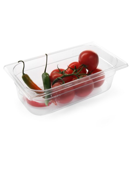 Skaidrus polikarbonatinis GN konteineris GN 1/6 h 100 mm - Hendi 861721