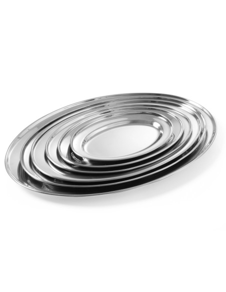 Plieninis padėklas mėsai ir dešroms, ovalus, ilgis 45 cm - Hendi 404508