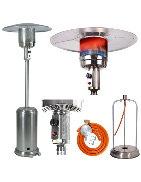 Dujinio šildymo lempa ETNA STAINLESS STAINLESS Skėtis PB LPG dujoms Dujinio šildymo lempa ETNA STAINLESS STAINLESS Skėtis PB LPG dujoms