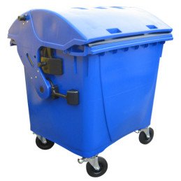 Konteineris komunalinėms atliekoms ir šiukšlėms surinkti SERTIFIKATAI Europlast Austria - mėlyna 1100L