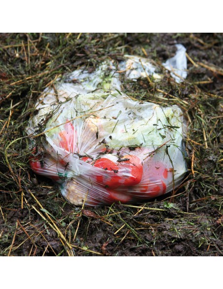 Biologiškai skaidūs krakmolo maišeliai, suyrantys žemėje BIO rulone 50vnt. 10L
