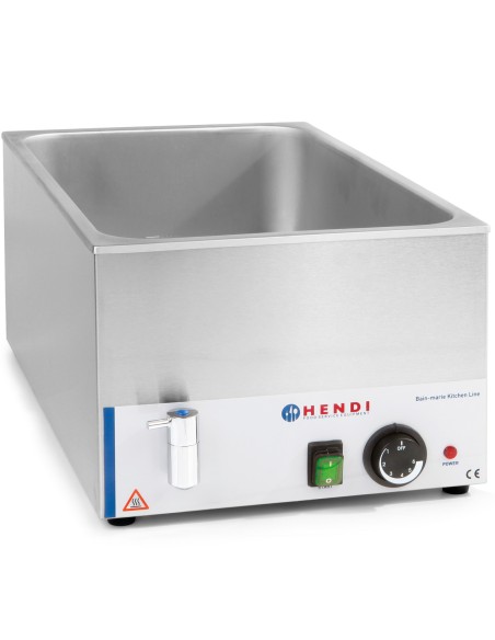 Reguliuojama elektrinė vandens vonia marie GN1/1 150mm su čiaupu - Hendi 238912