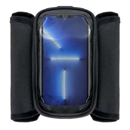 Dviračio rėmo krepšys dviračio krepšys vandeniui atsparus telefono dėklas 1,5l juodas