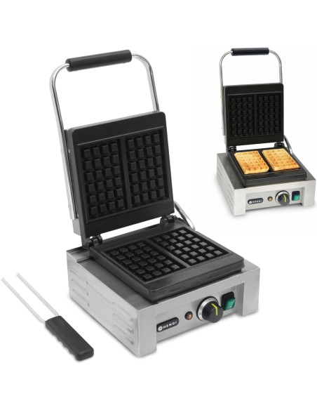 Profesionali vaflinė 2 stačiakampiams 1,5 kW vafliams - Hendi 212103