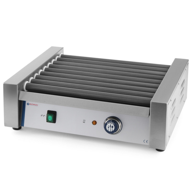 Ritininis grotelių ritininis šildytuvas dešroms 9 ritinėliai 940W - Hendi 268605 Ritininis grotelių ritininis šildytuvas dešroms 9 ritinėliai 940W - Hendi 268605