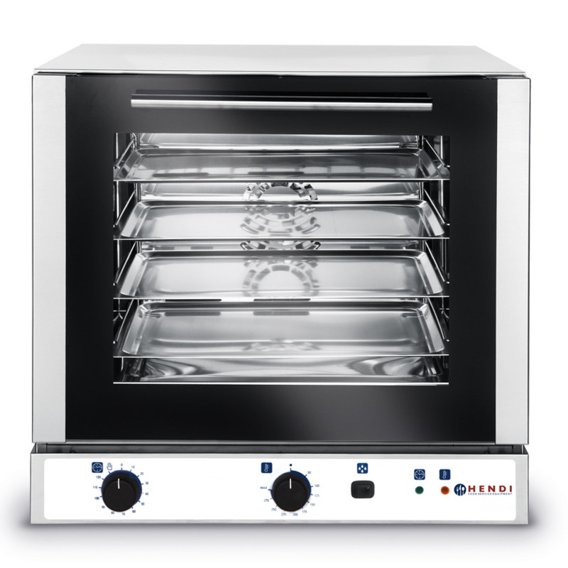 Konvekcinė orkaitė su drėkinimu 4 padėklai 2800W 230V - Hendi 225028