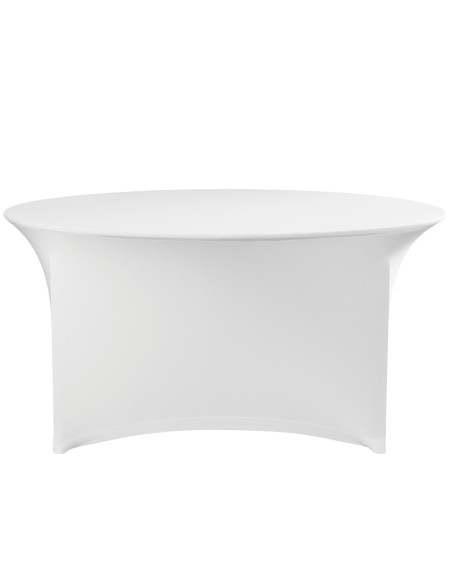 Apvali staltiesė be lyginimo dia. 180cm džersio audinys baltas - Hendi 814451