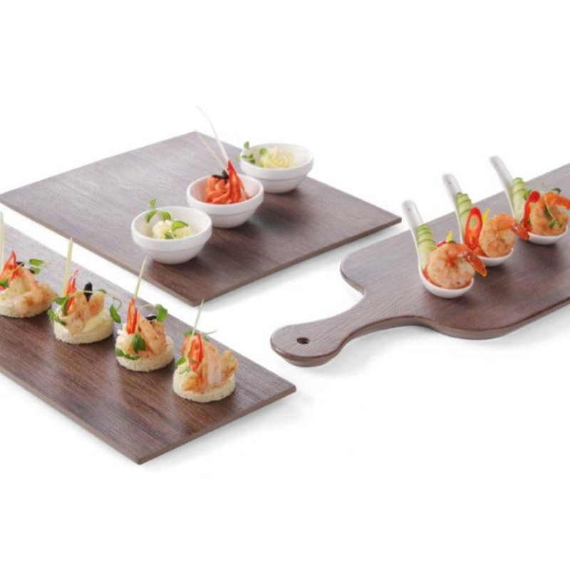 Serviravimo lėkštė ąžuolo imitacijos melamino GN1/2 - Hendi 561331