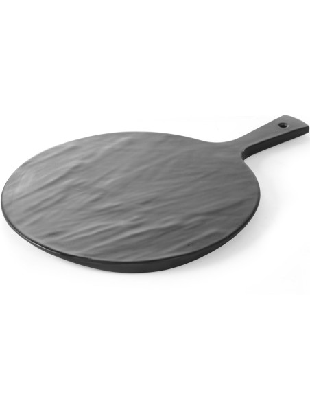 Lėkštė su rankena indams patiekti šiferio imitacijos melamino diam. 300 mm – Hendi 561355