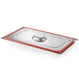 Dangtis Profi Line GN konteineriui su silikonine tarpine GN2/3 354x325mm nerūdijantis plienas - Hendi 802618