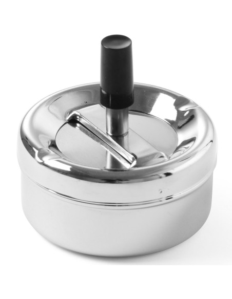 Uždara peleninė su pasukamu mygtuku, nerūdijančio plieno, sk. 90 mm – Hendi 440209 Uždara peleninė su pasukamu mygtuku, nerūdijančio plieno, sk. 90 mm – Hendi 440209