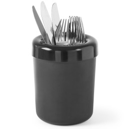 Stalo šiukšliadėžė arba plastikinis stalo įrankių konteineris juodas sk. 130 mm – Hendi 421574